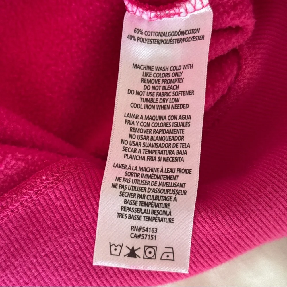 Tommy Hilfiger Sport Pink Logo Hoodie Sweatshirt Women’s Small